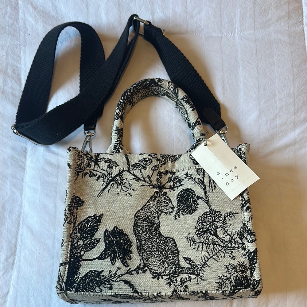 A New Day Small Jacquard Boxy Tote Handbag